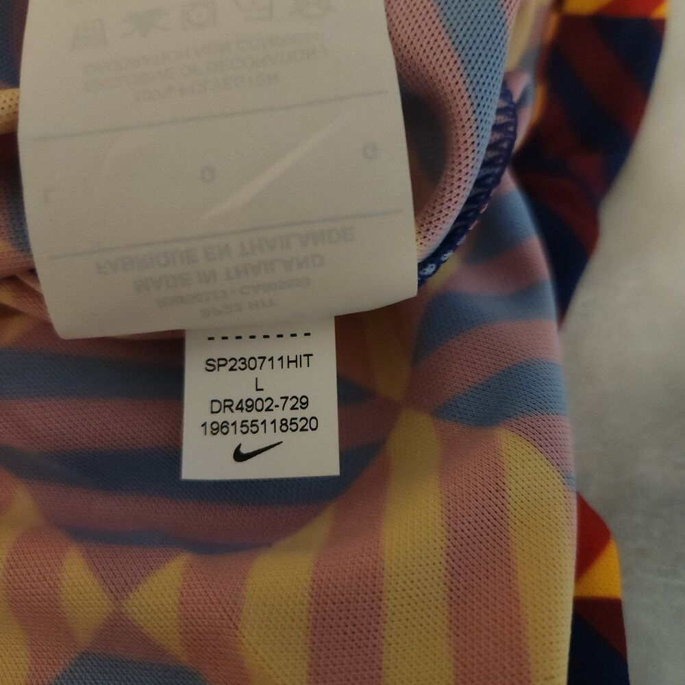 Nike men's LARGE fútbol soccer DR4902-729 Barcelona jersey "just do it " - Picture 6 of 7
